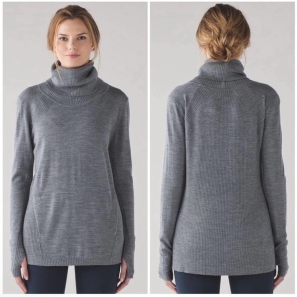 Lululemon Sweat And Savasana Sweater | Merino Wool Grey | Size 4 - Picture 12 of 16